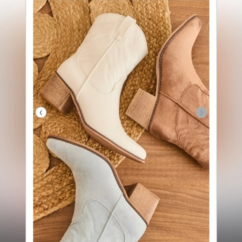 Altar’d State Remy Mini Western Ankle Boots Size 8 - Picture 4 of 13
